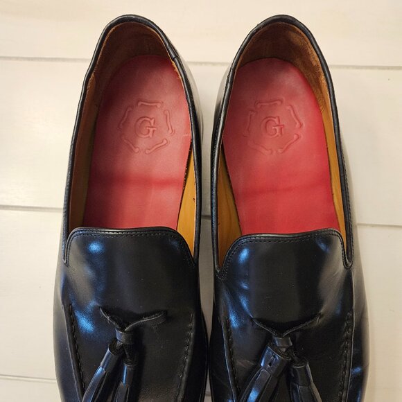 Grenson Black Leather Merlin Tassel Loafers - 10 UK/11 US main image 10